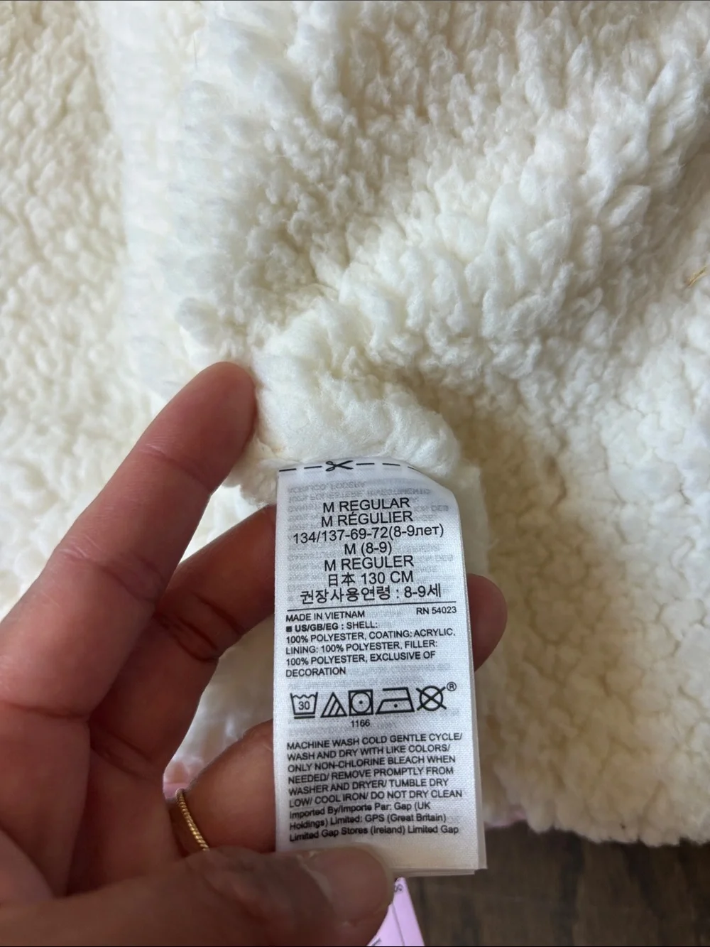 GAP Pink Quilted Kids Puffer Vest with Sherpa Trim